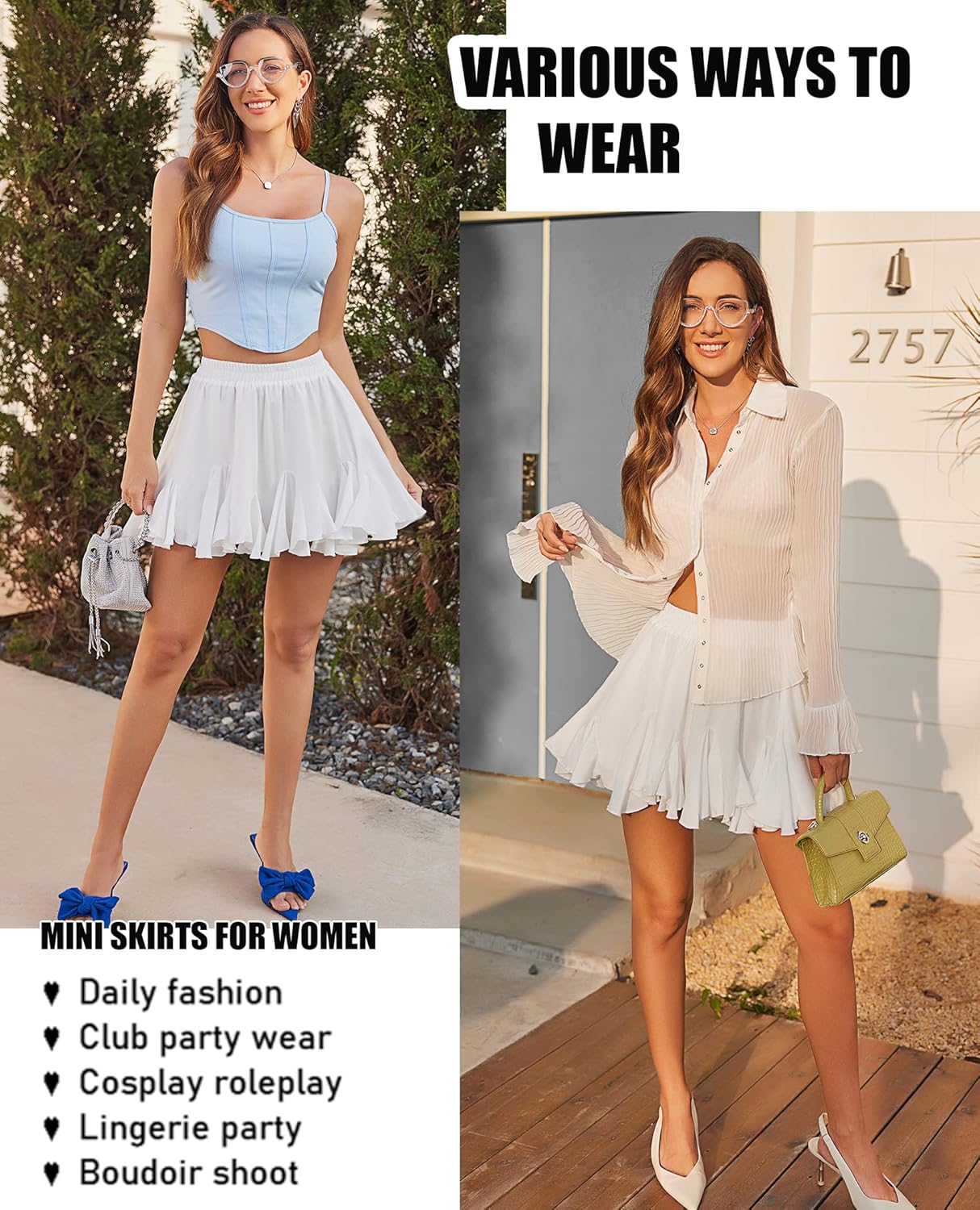 Sexy Ruffle Mini Skirt