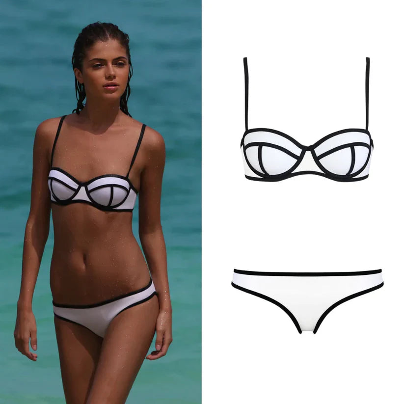 Neoprene Balconette Bikini Set