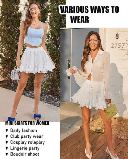 Sexy Ruffle Mini Skirt