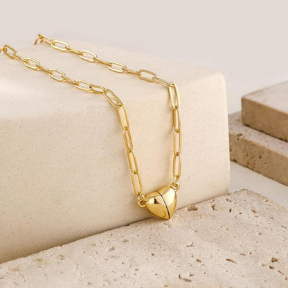 14K Gold/Silver-Plated Heart Shape Pendant