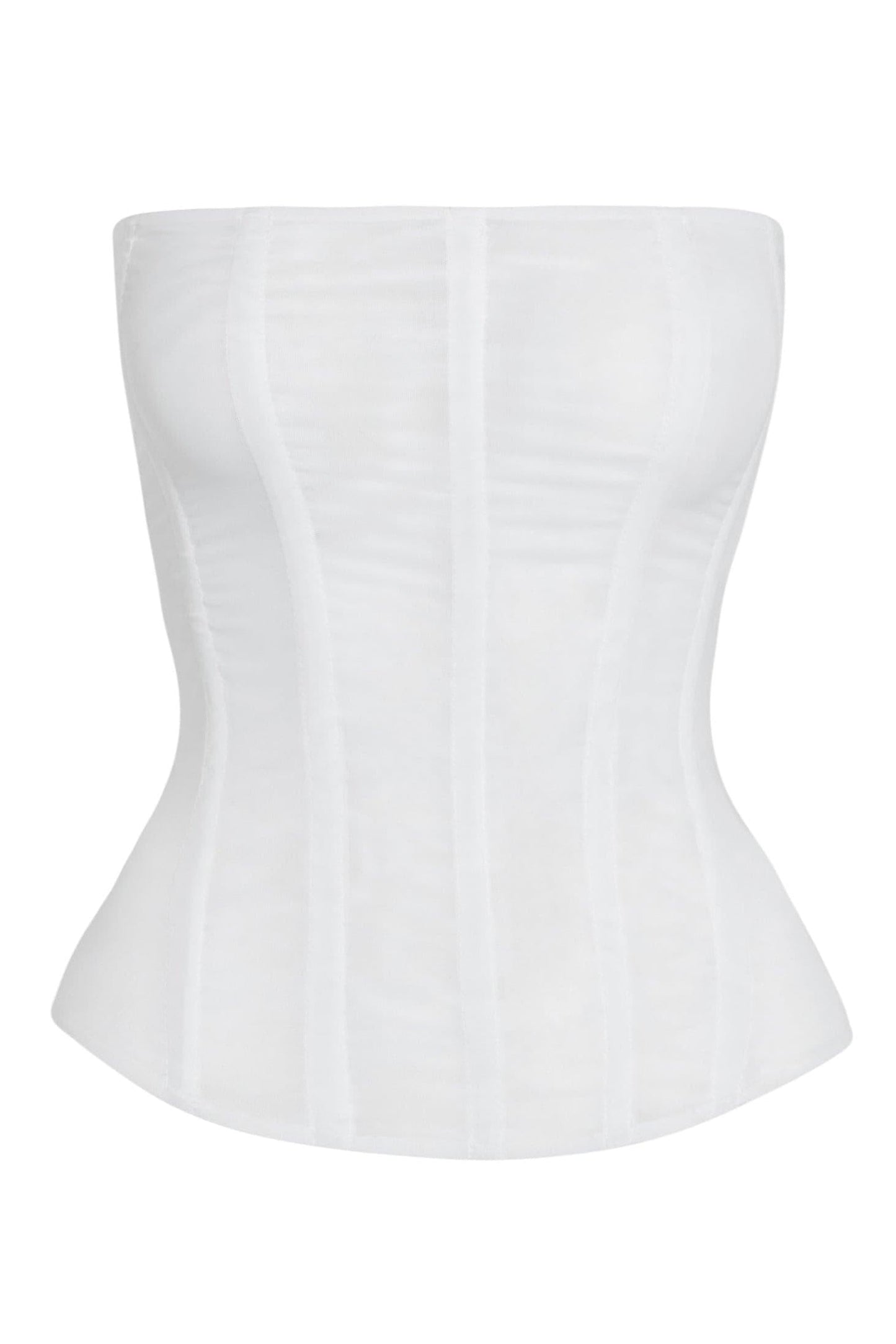 Muse Mesh Corset Top - White