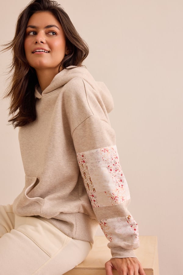 Floral Patchwork Hoodie