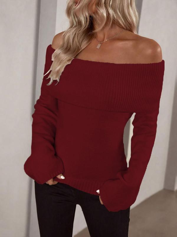 Off-Shoulder Knit Top