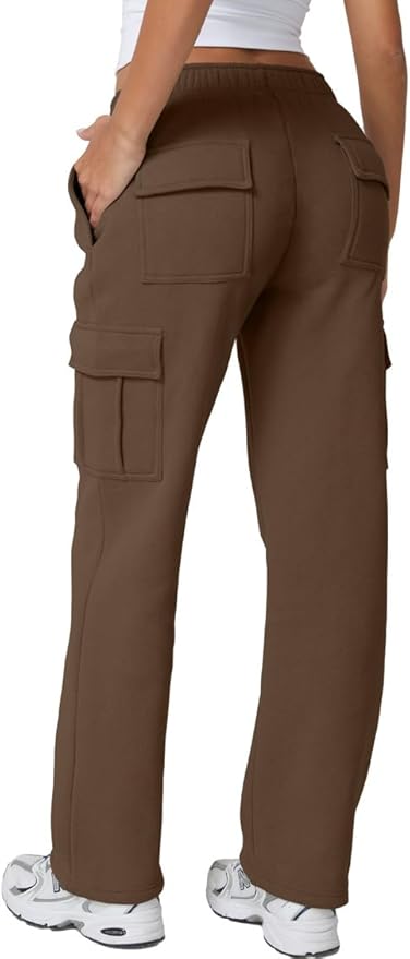 Womens Medium Waist Baggy Elastic Waist Sweatpants