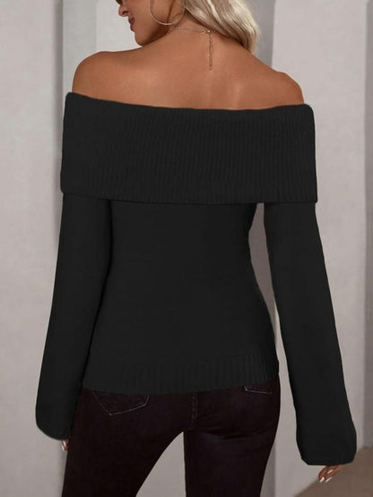 Off-Shoulder Knit Top