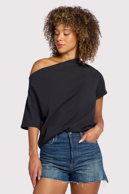 Vintage Cotton Off The Shoulder T-Shit