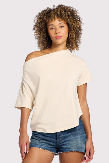 Vintage Cotton Off The Shoulder T-Shit