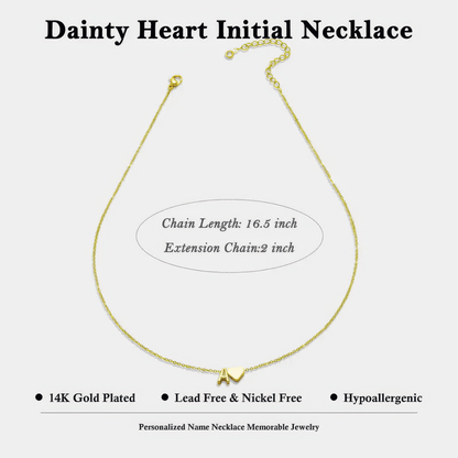 Heart Initial Necklace