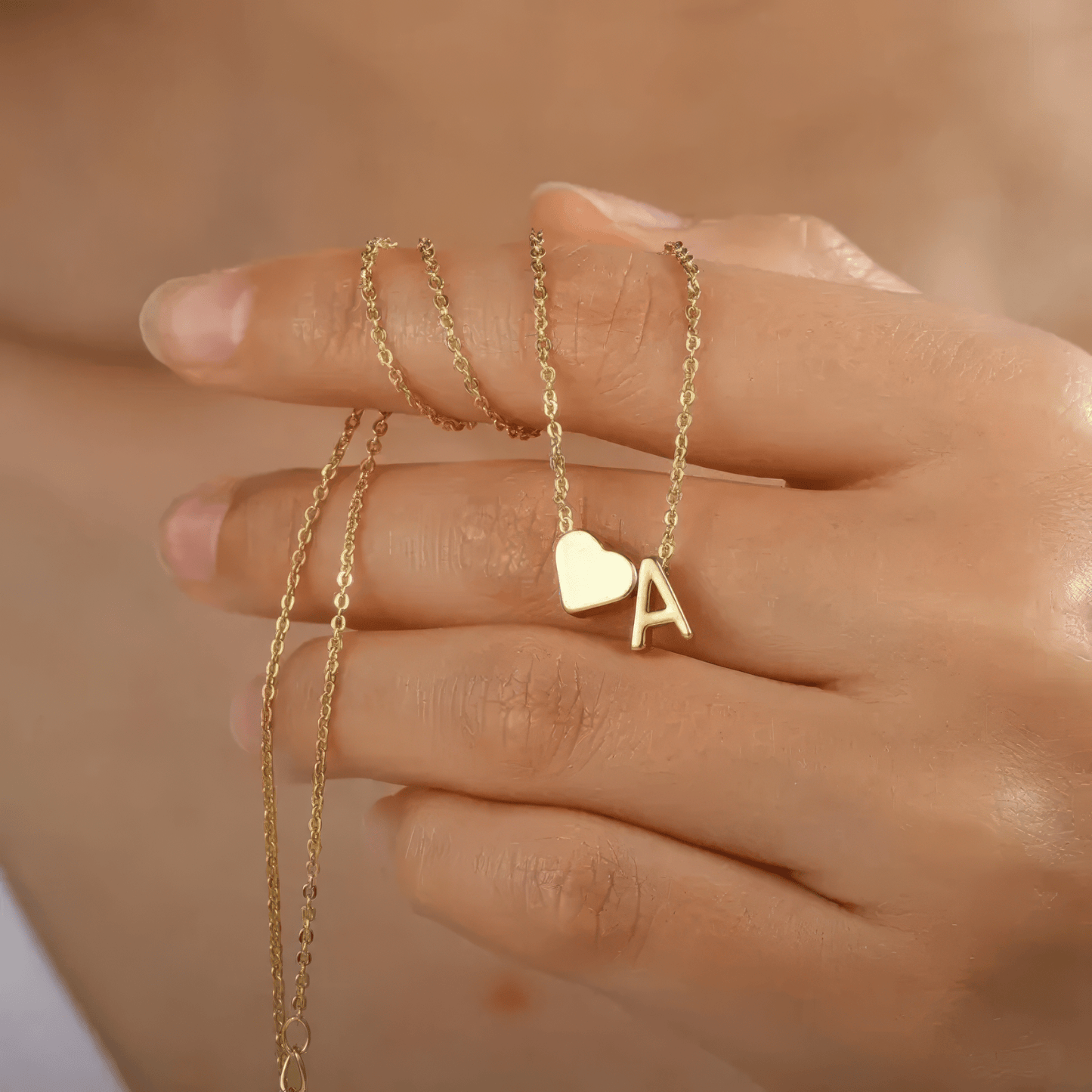 Heart Initial Necklace