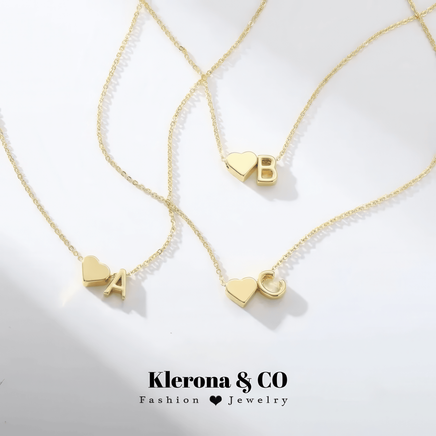 Heart Initial Necklace