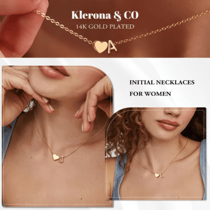Heart Initial Necklace
