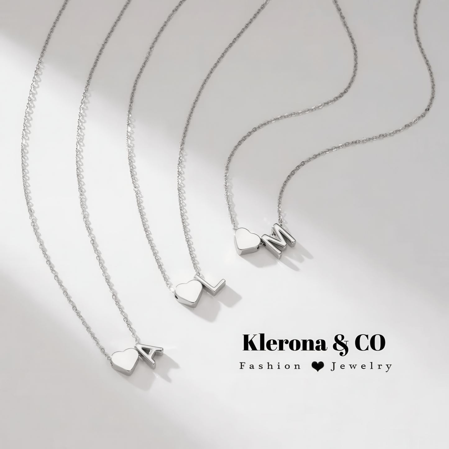 Heart Initial Necklace