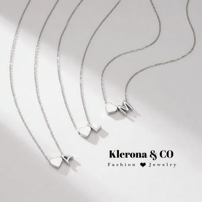 Heart Initial Necklace