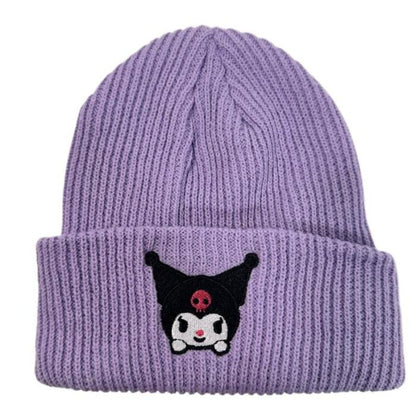 Knitted Cap with Sanrio Hello Kitty Embroidery